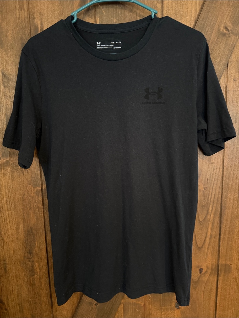 Under Armour Black Short-Sleeve Crew Tee with Subtle Logo